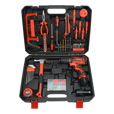Kit de Taladro Inalámbrico con 2 Baterías de Litio + Set de Herramientas